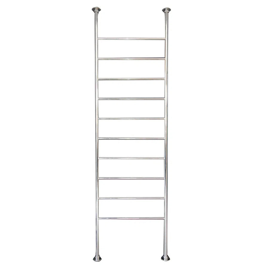 Radiant Radiant 110W Round Floor to Ceiling 10 Bar Heated Towel Ladder 500 x 2500mm