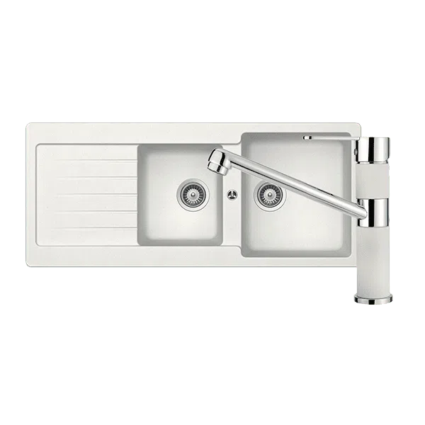 Schock Typos 1 & 3/4 Bowl with Drainer + 400456A Kitchen Mixer
