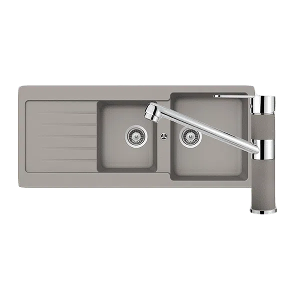 Schock Typos 1 & 3/4 Bowl with Drainer + 400456C Kitchen Mixer