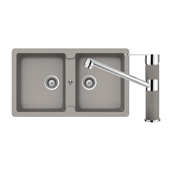 Schock Typos Double Bowl + 400456C Kitchen Mixer