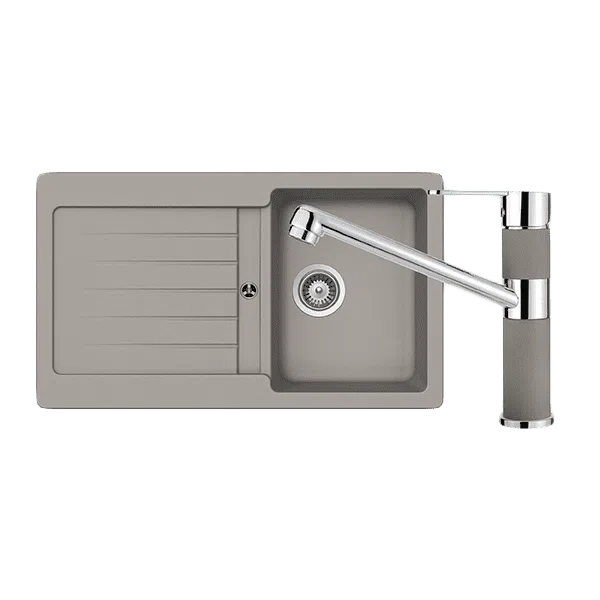 Schock Typos Single Bowl with Drainer + 400456C Kitchen Mixer