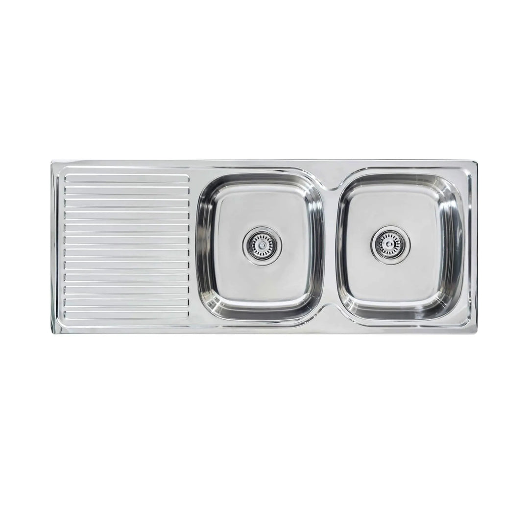 Seima Acero 1200 Double Bowl Stainless Steel Sink with Drainer