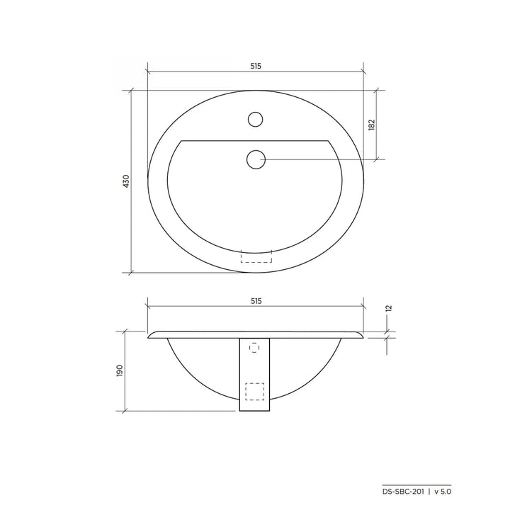 Seima Chios 201 Oval Inset Basin