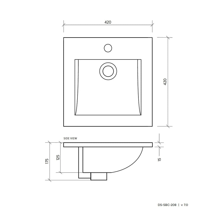 Seima Chios 208 Square Inset Basin
