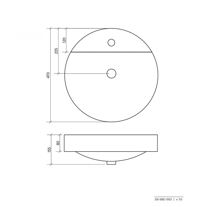 Seima Syros 002 Round Inset Basin