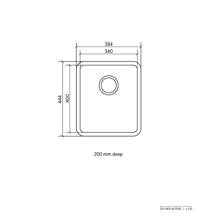 Seima Kubic 340 Stainless Steel Sink