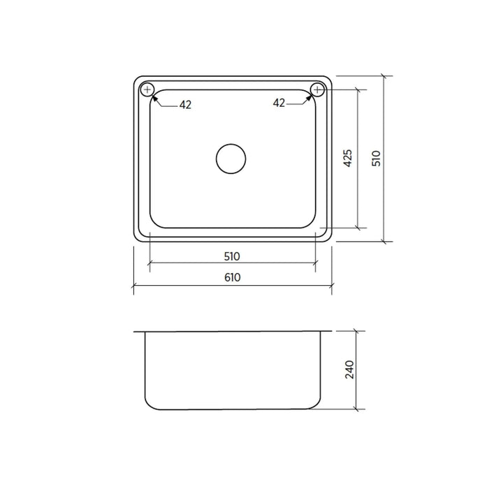 Seima Acero 007 45 Litre Laundry Sink