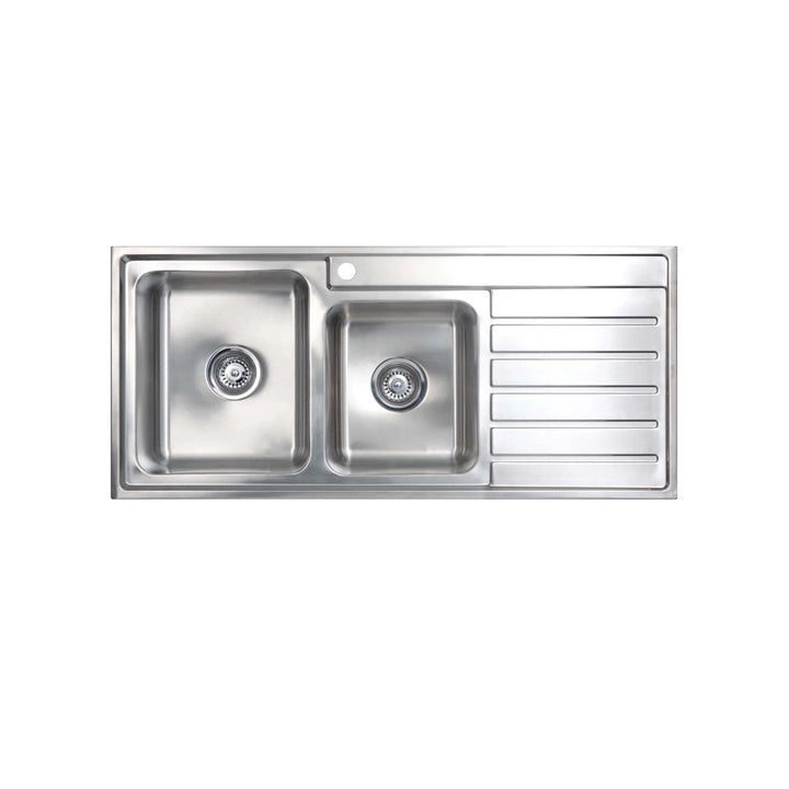 Seima Kubic 1 3/4 Double Bowl Sink with Right Side Drainer