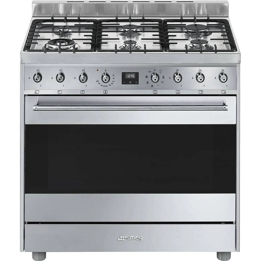 Freestanding Oven Smeg Smeg 90cm Classic Cooker with Gas Hob Stainless Steel CS9GMXA 15220