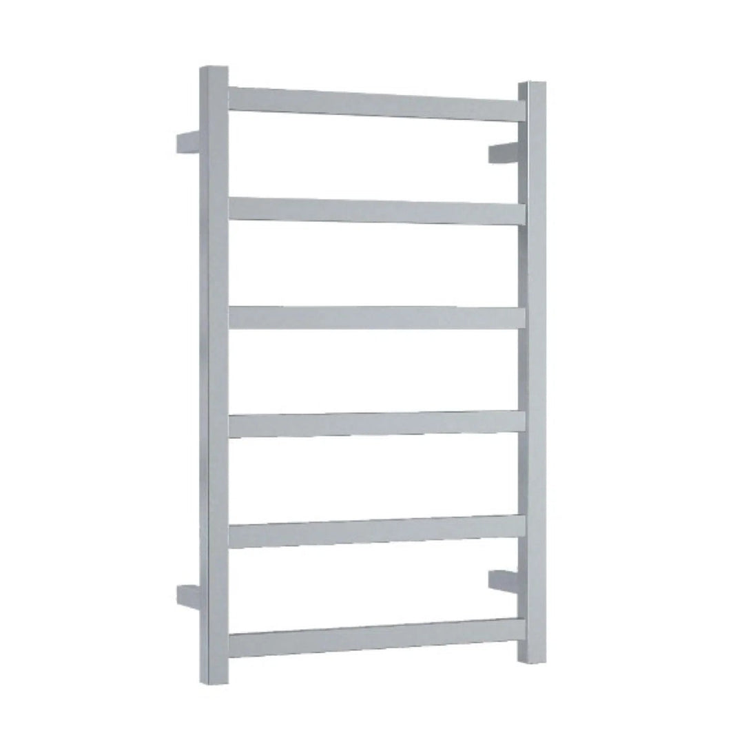 Thermorail 6 Bar Ladder Heated Towel Rail Square Polished Stainless Steel