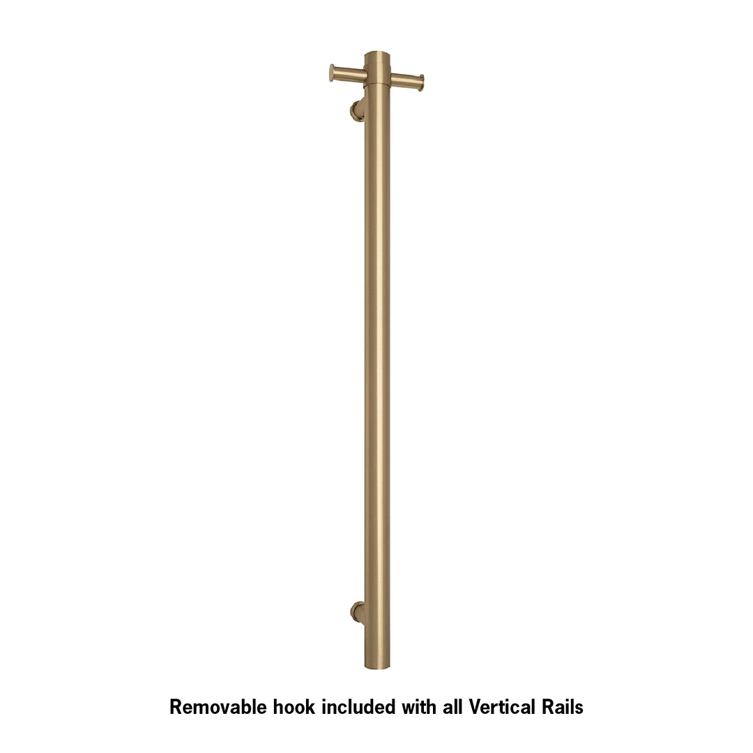 ThermoLadder Straight Round Vertical Single Heated Towel Ladder