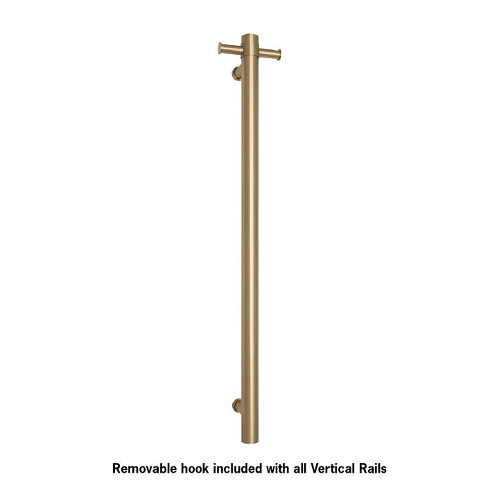 ThermoLadder Straight Round Vertical Single Heated Towel Ladder