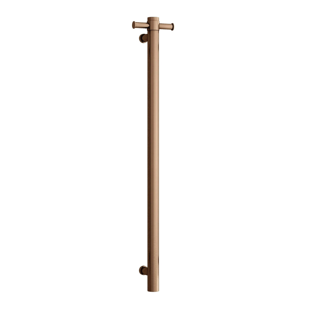ThermoLadder Straight Round Vertical Single Heated Towel Ladder