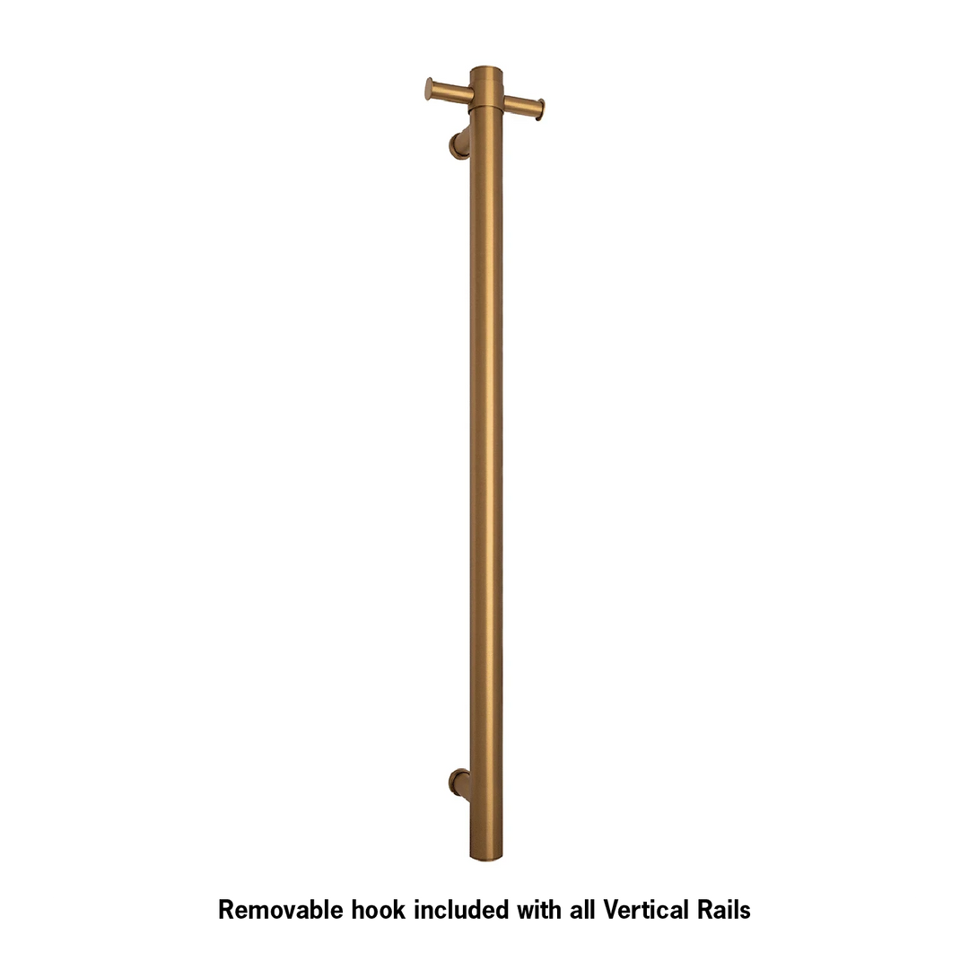 ThermoLadder Straight Round Vertical Single Heated Towel Ladder