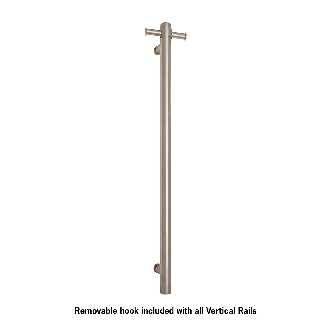 ThermoLadder Straight Round Vertical Single Heated Towel Ladder