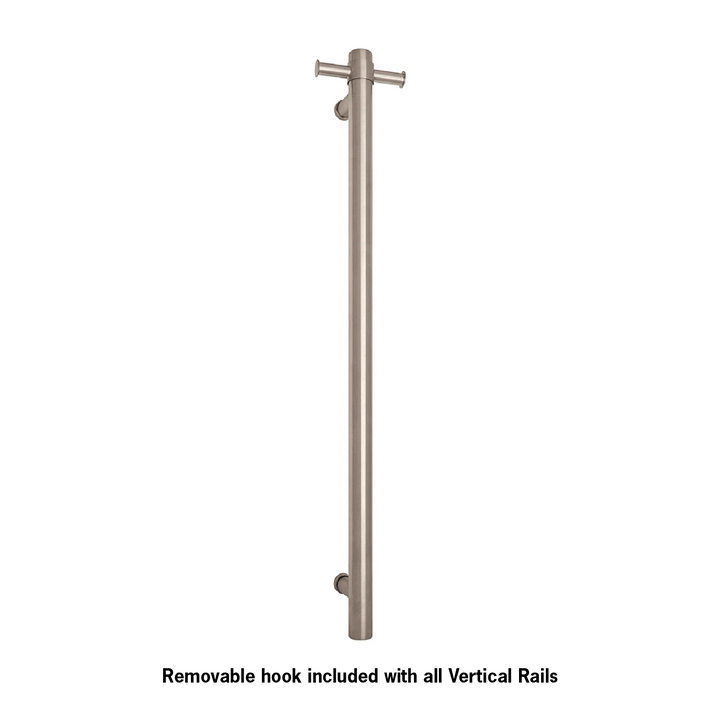 ThermoLadder Straight Round Vertical Single Heated Towel Ladder