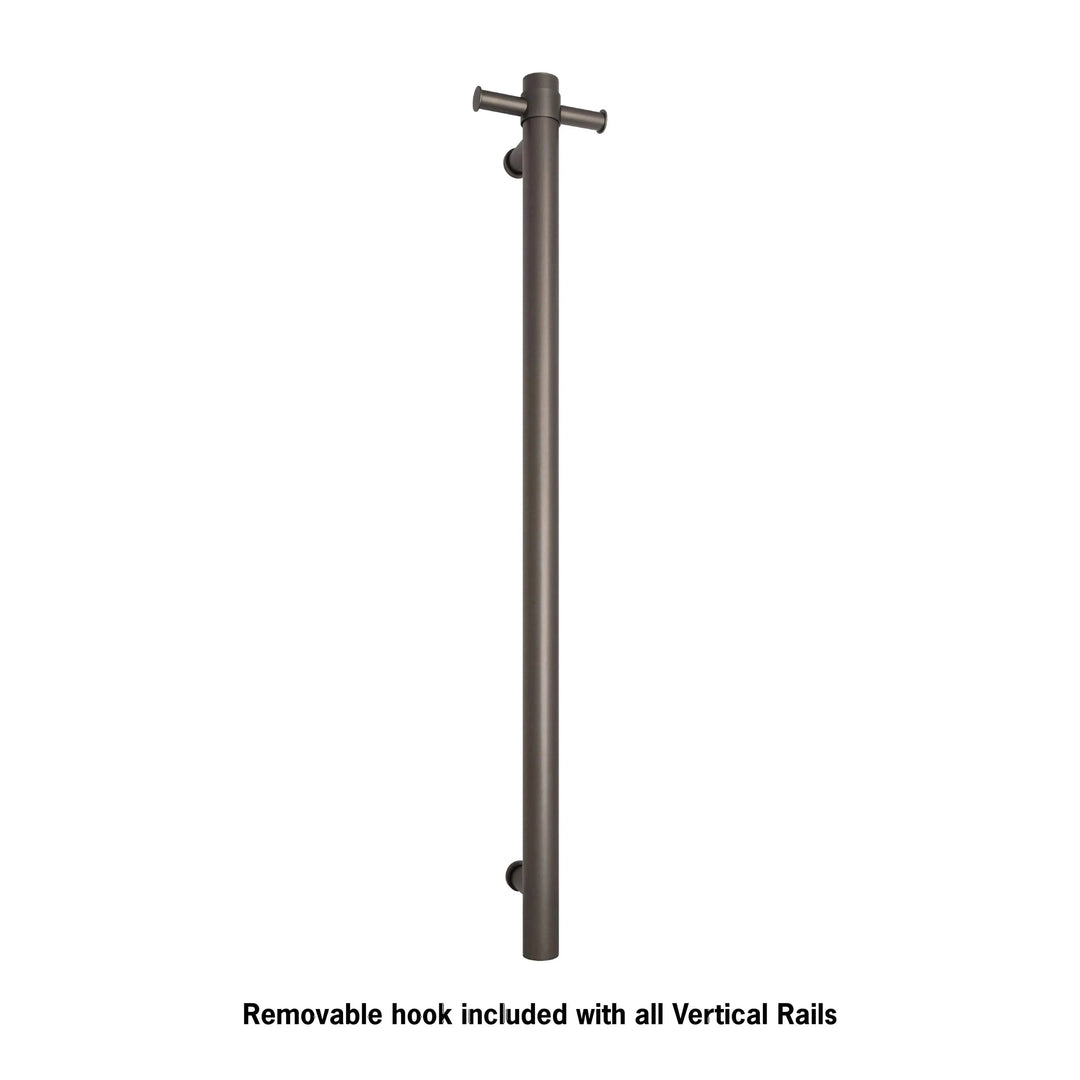 ThermoLadder Straight Round Vertical Single Heated Towel Ladder