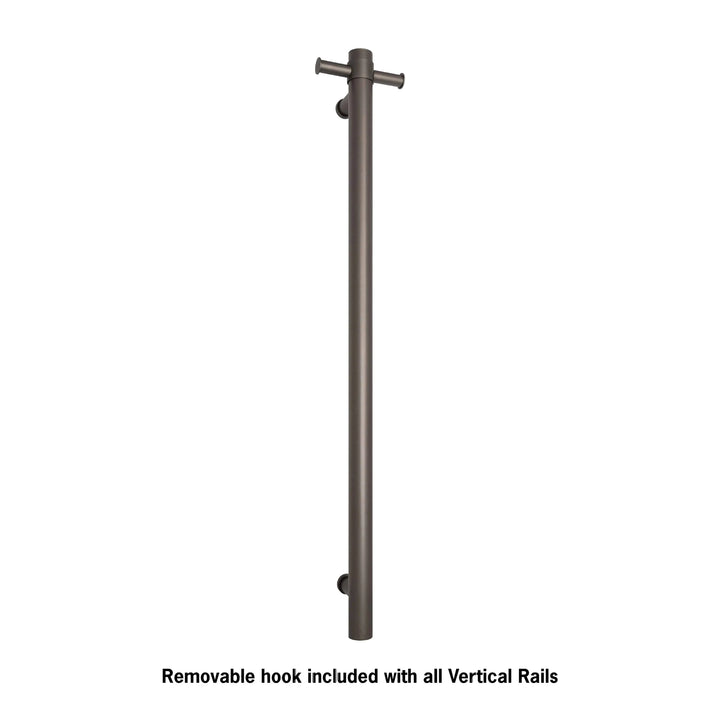 ThermoLadder Straight Round Vertical Single Heated Towel Ladder