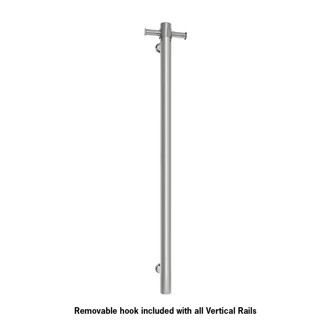 ThermoLadder Straight Round Vertical Single Heated Towel Ladder