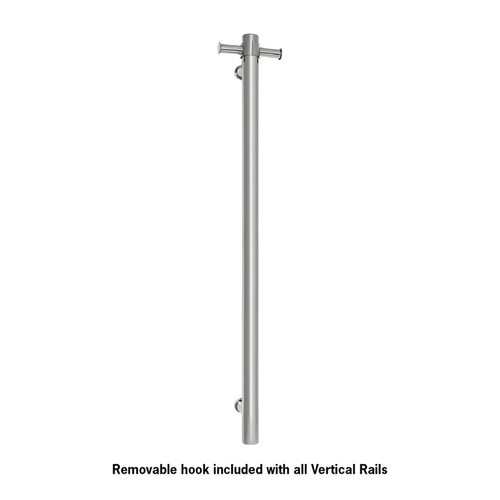 ThermoLadder Straight Round Vertical Single Heated Towel Ladder