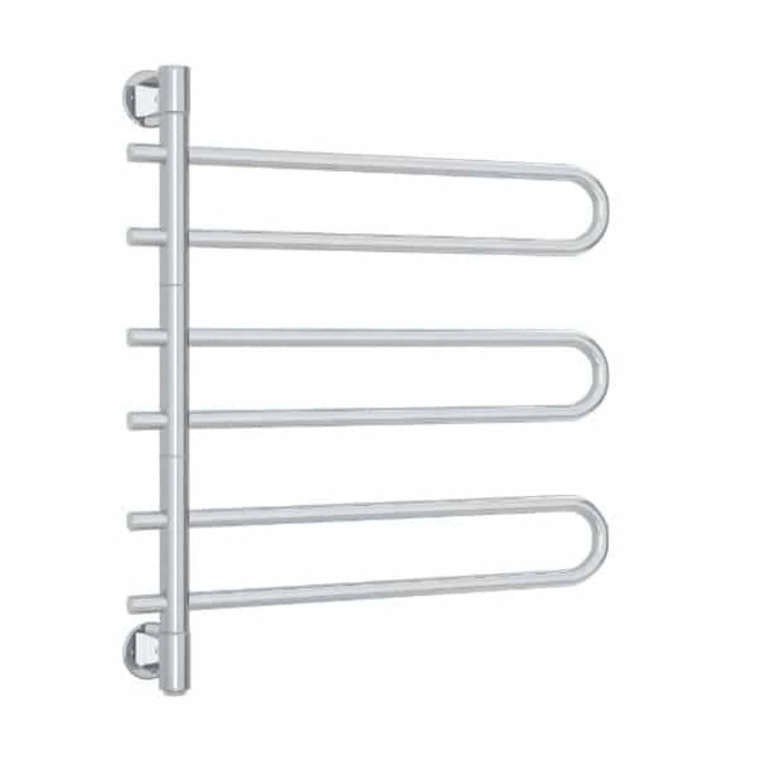 Thermorail 6 Bar Round Swivel Heated Towel Rail Polished Stainless Steel