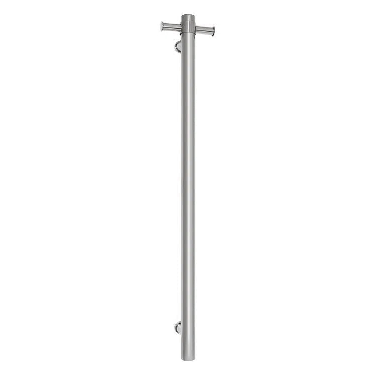 Thermorail Straight Round Vertical Single Heated Towel Rail