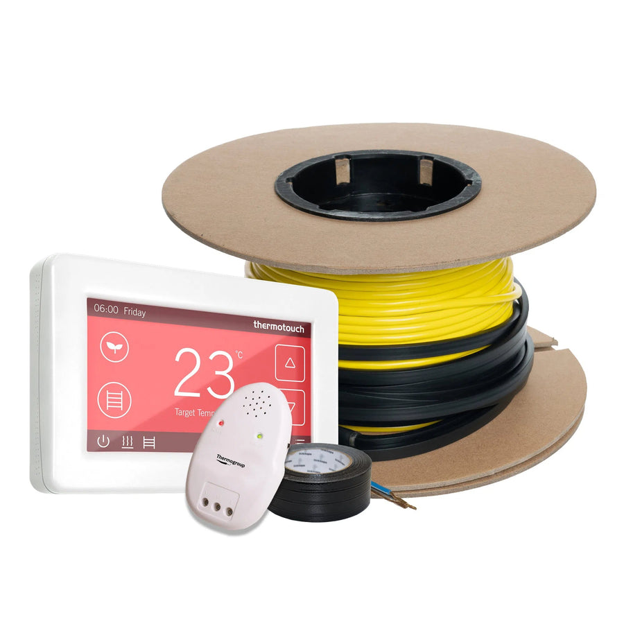 Thermogroup Thermowire Underfloor Heating System Kits Including Dual Thermostat 14lm