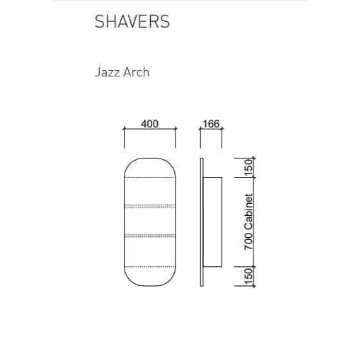 Timberline Jazz Arch Shaving Cabinet