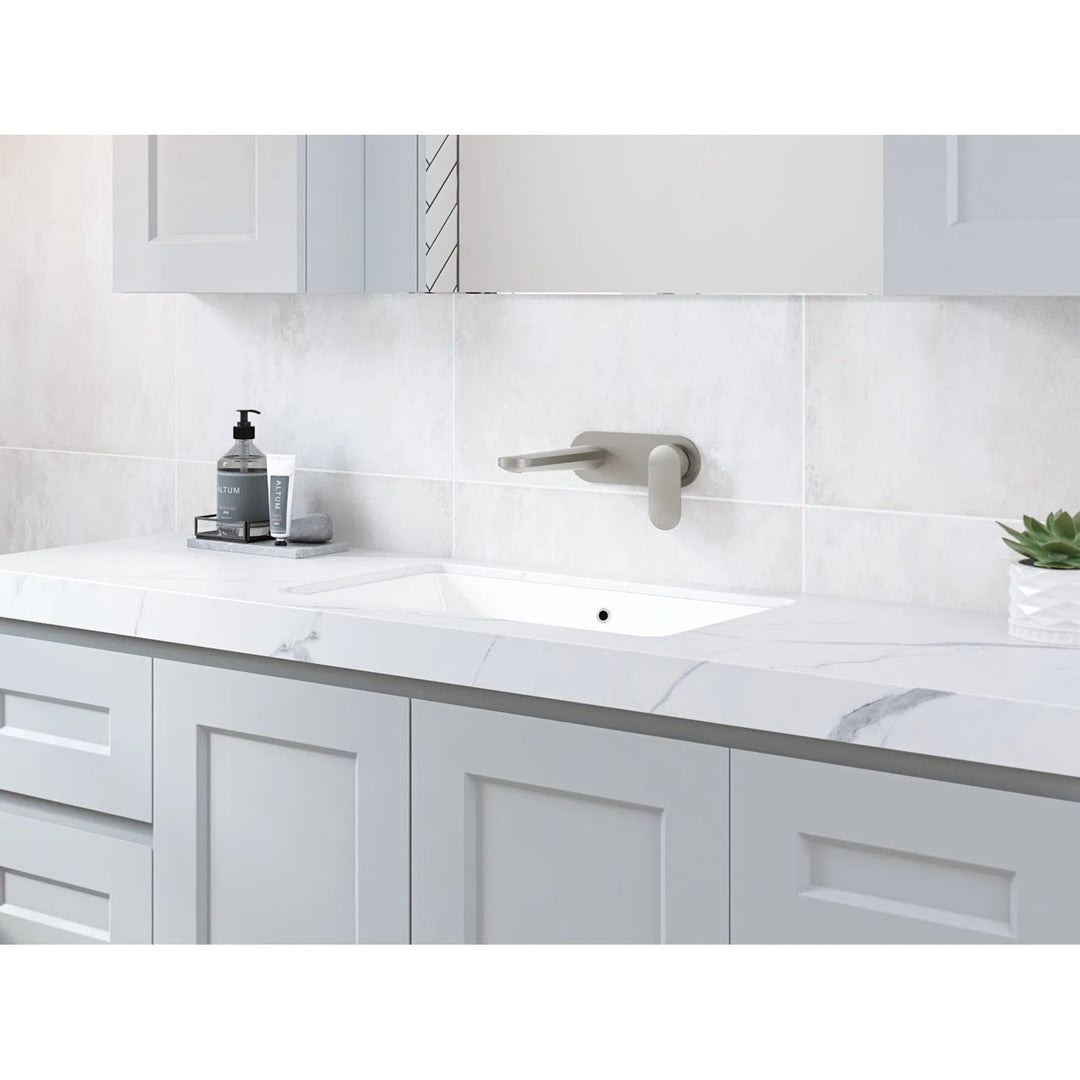 Timberline Rome Basin Timberline Rectangle Undermount Ceramic Basin Overflow 530mm x 340mm