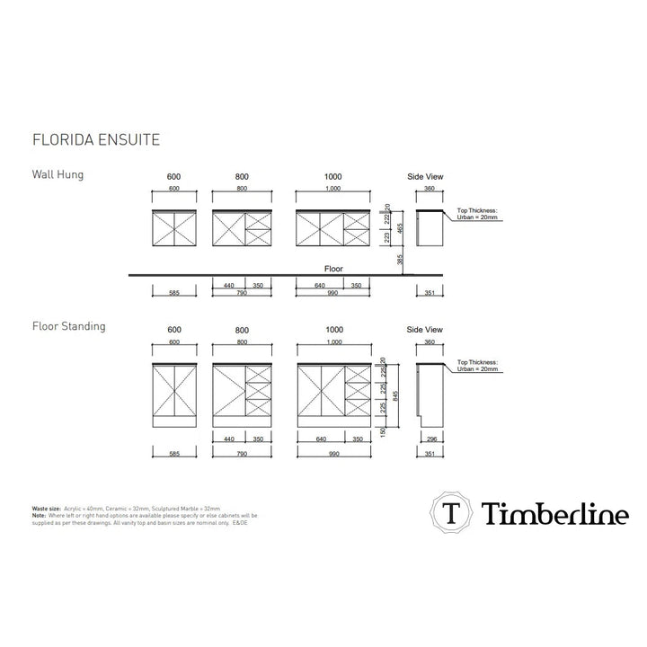 Vanities Timberline Timberline Florida Freestanding Vanity