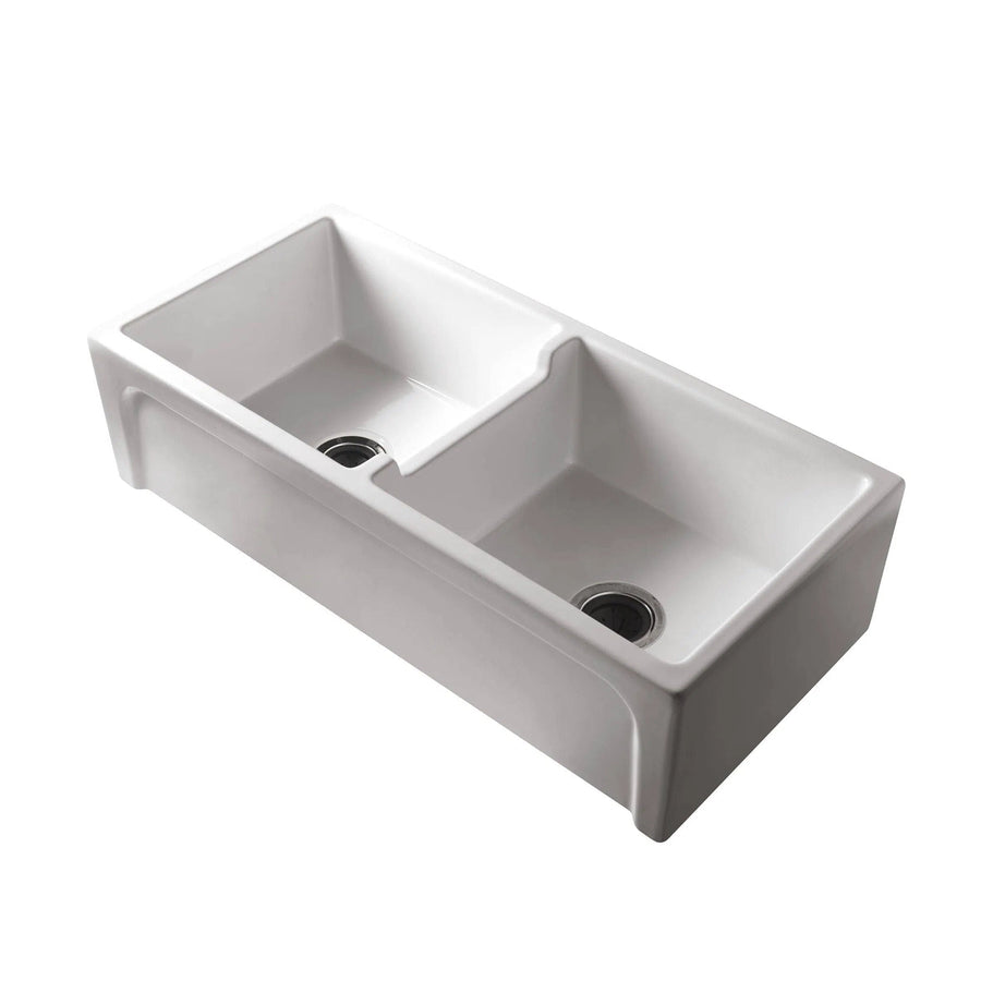 Butler Sinks Turner Hastings Turner Hastings Patri 100 x 47 Fine Fireclay Double Bowl Butler Sink