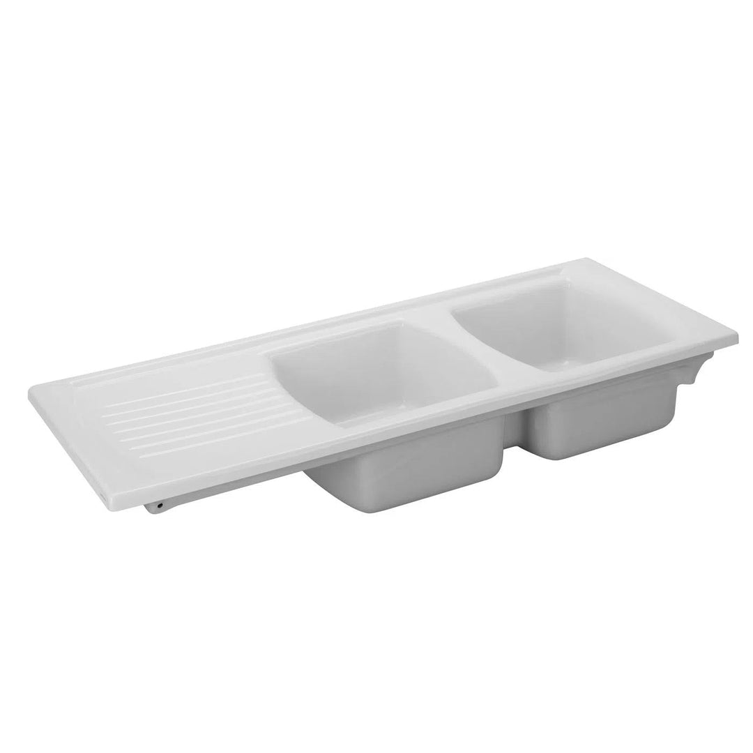 Turner Hastings Lusitano 120 x 50 Inset Fine Fireclay Kitchen Sink No Tap Hole
