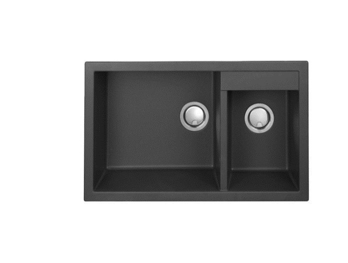 Kitchen Sink Artusi Double Bowl Sink - Black Granitek