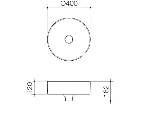 Caroma Liano II 400mm Above Counter Basin