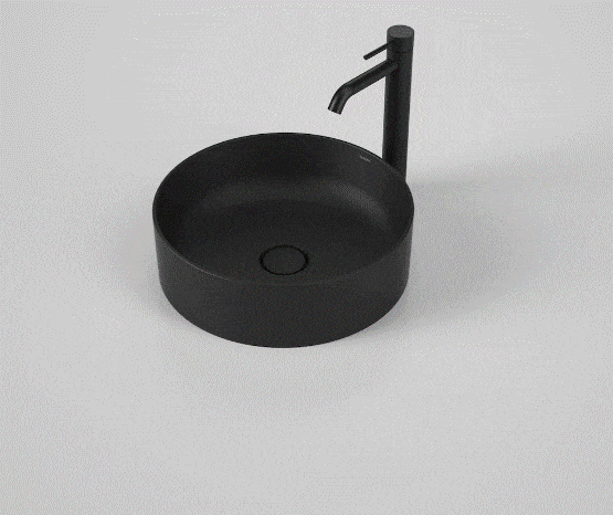 Basin Caroma Liano II 400mm Above Counter Basin Matte Black