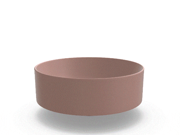 Basin Caroma Liano II 400mm Above Counter Basin Matte Pink (Special Order)