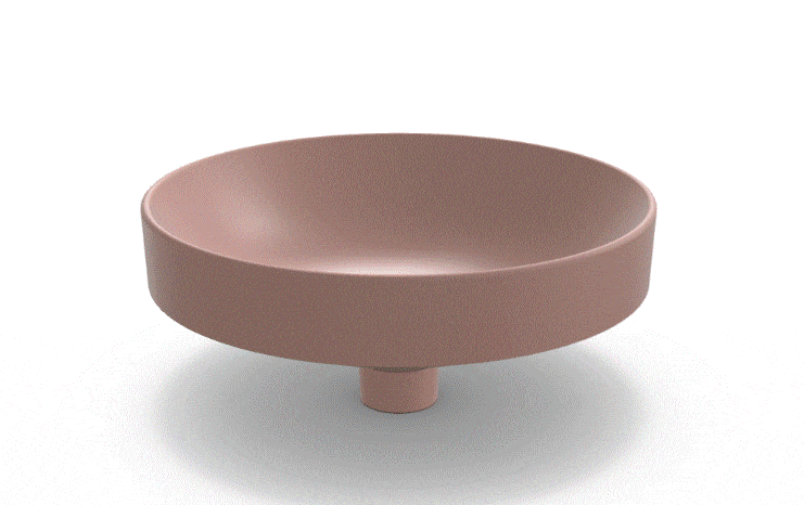 Basin Caroma Liano II 400mm Round Inset Basin Matte Pink (Special Order)