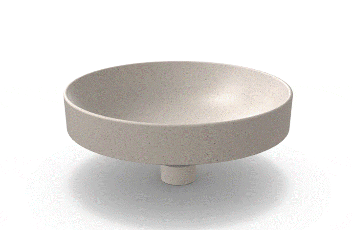 Basin Caroma Liano II 400mm Round Inset Basin Matte Speckled (Special Order)