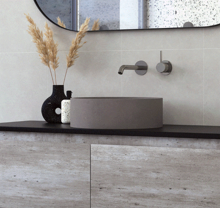 Concrete basin Fienza Jada Concrete Above Counter Basin