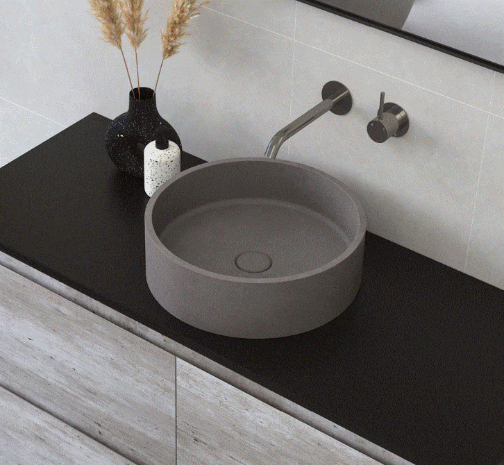 Concrete basin Fienza Jada Concrete Above Counter Basin