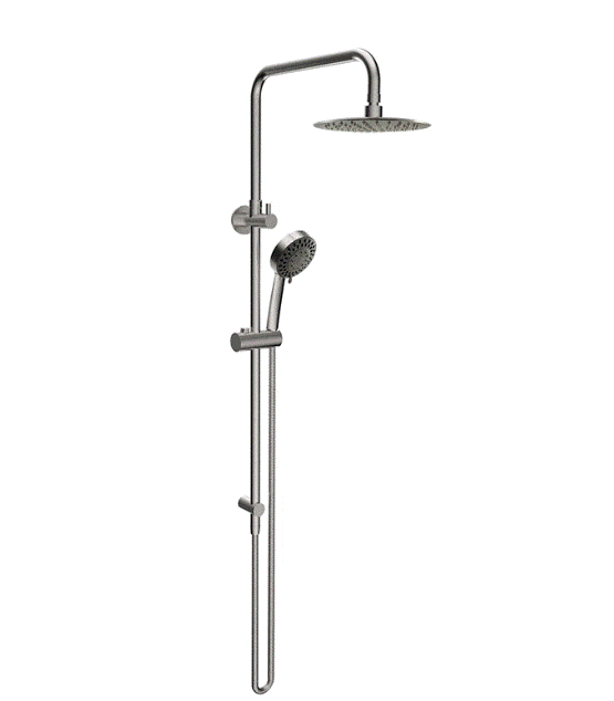 Shower Linkware Elle Stainless Steel Twin Shower With Rail