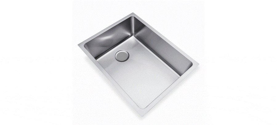 Sink Mark Anderson Sales Merchant Laundry Tubs Stainless Steel 600 x 450 x 217 deep plus 25mm flange  - End outlet