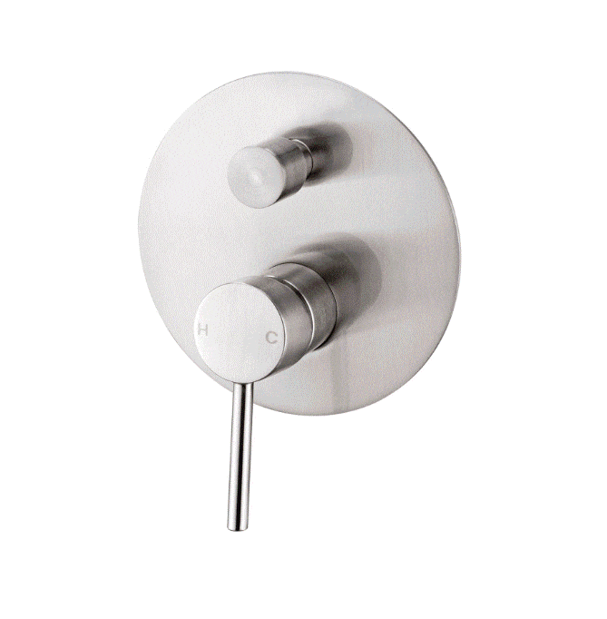 Diverter Nero Tapware DOLCE SHOWER MIXER WITH DIVERTOR BRUSHED NICKEL