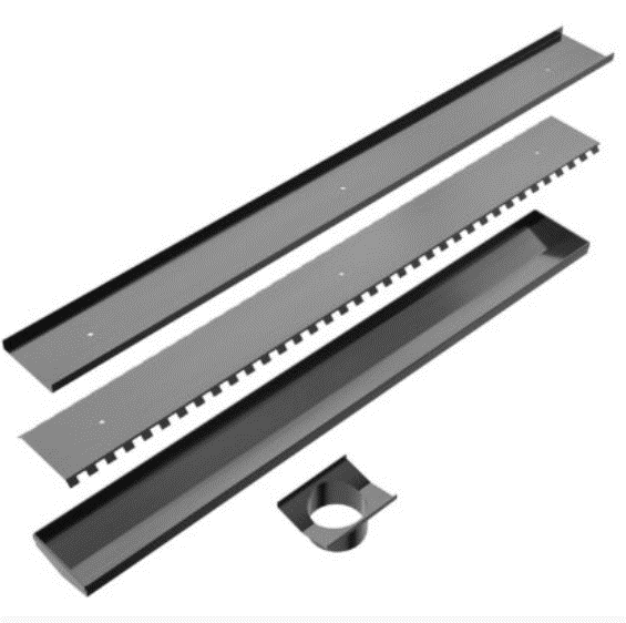 Floor Waste Nero Tapware TILE INSERT V CHANNEL FLOOR GRATE 89MM OUTLET WITH HOLE SAW