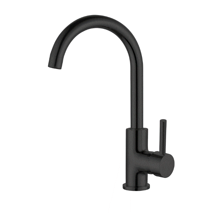 Sink Mixer Nero Tapware DOLCE KITCHEN MIXER GOOSENECK MATTE BLACK