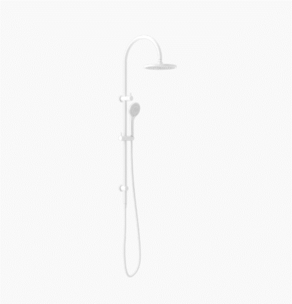 Nero Mecca Twin Shower with Air Shower Matte White
