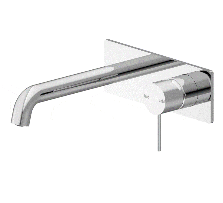 Nero Mecca Wall Basin Mixer 160mm Spout Chrome