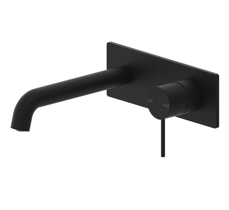 Wall Mixer Nero Tapware MECCA WALL BASIN MIXER 160MM SPOUT MATTE BLACK