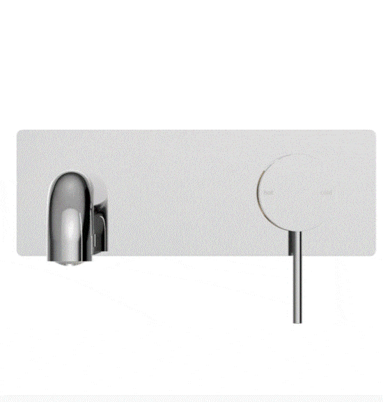 Nero Mecca Wall Basin Mixer 185mm Spout Chrome